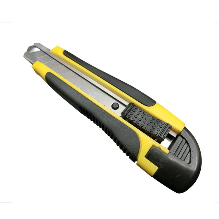 Factory wholesale stainless steel art knife large wallpaper knife paper knife machine knife large plastic coated art knife 18mm