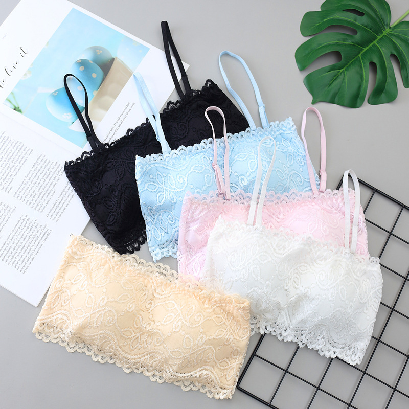 Factory direct spring and summer explosions ladies full lace wrap breast bottoming tube top girl breast plus shoulder strap 826