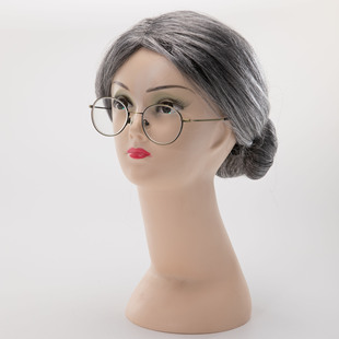 Old woman wig film props granny sketch stage performance cosplay wig
