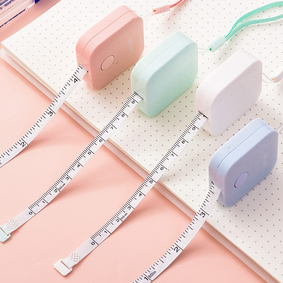 Deli 79650 Mini Small Tape Portable 1.5m Measuring Gauge Soft Ruler Ruler Telescopic Ruler Keychain Tape