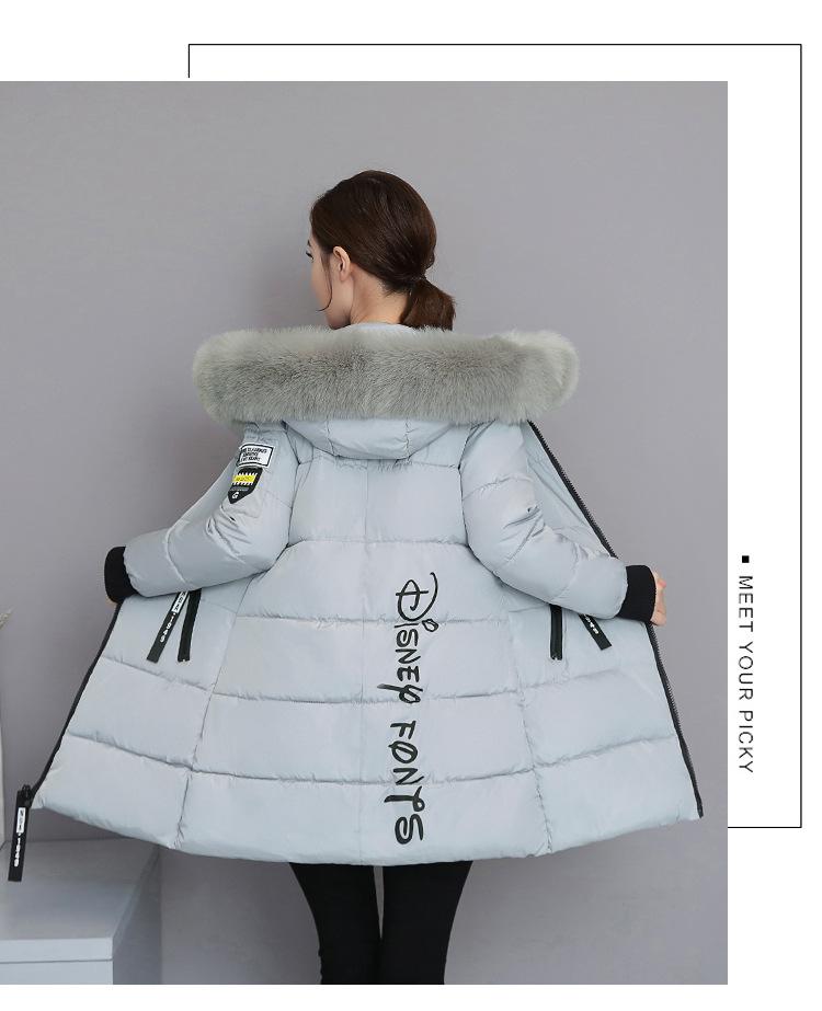 2023 Cotton-padded Jacket Women's Long Slim Fit Slimming Cotton-padded Jacket Coat Large Size Wool Collar Thickened Large Size Cotton-padded Jacket Ti_voghion.com