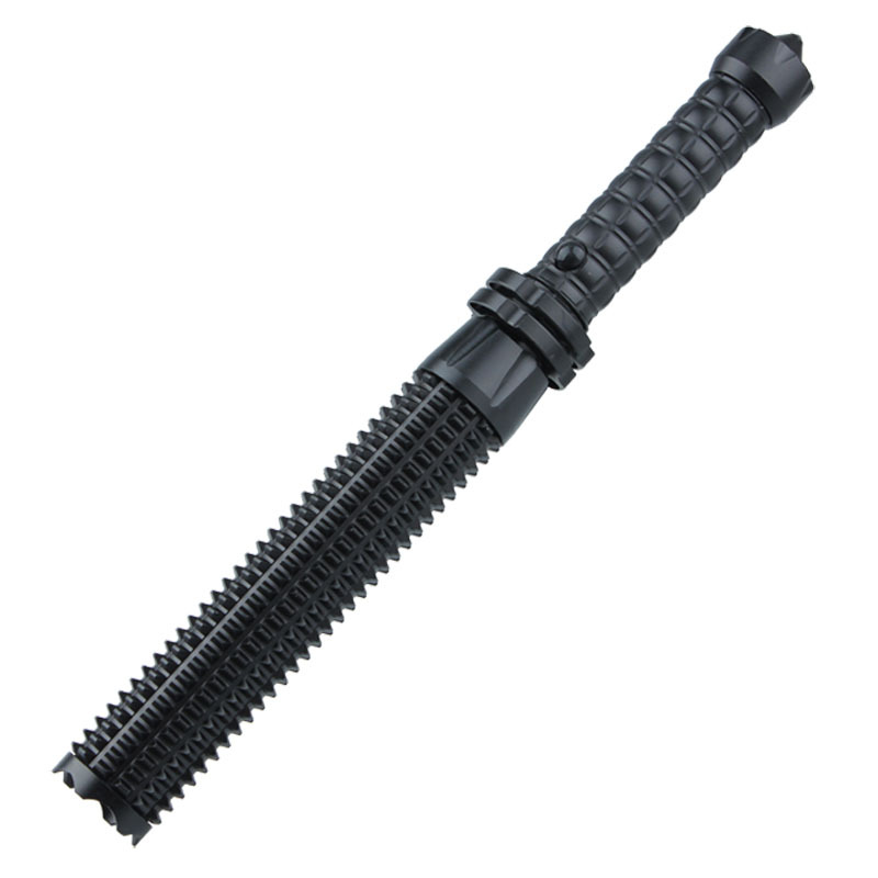 Wholesale retractable Mace flashlight waterproof strong light multi-functional tactical lengthened security self-defense stick flashlight