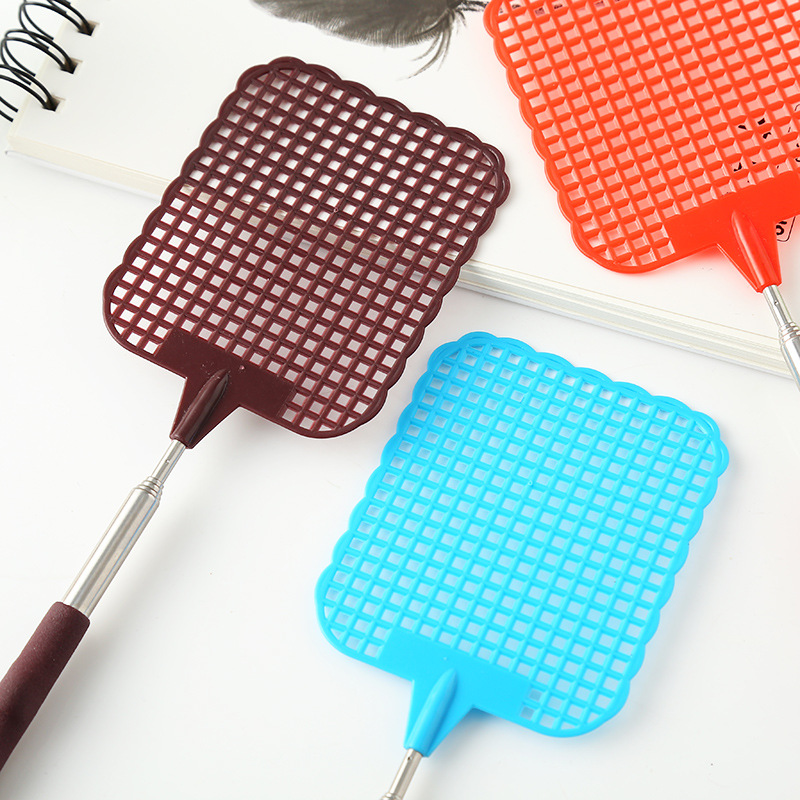 Creative retractable plastic fly swatter summer supplies mosquito swatter household daily fly artifact stall supply