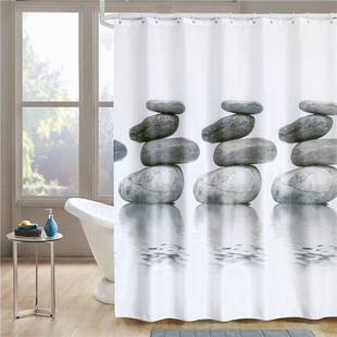 Yunyang Hot-selling High-grade Thickened Waterproof Bathroom Bathroom Hotel Polyester Shower Curtain