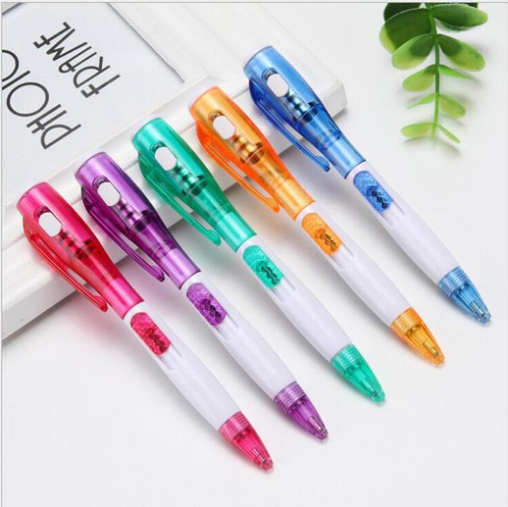 Creative ballpoint pen cute new strange with light luminous flashlight multifunctional ballpoint pen student gift