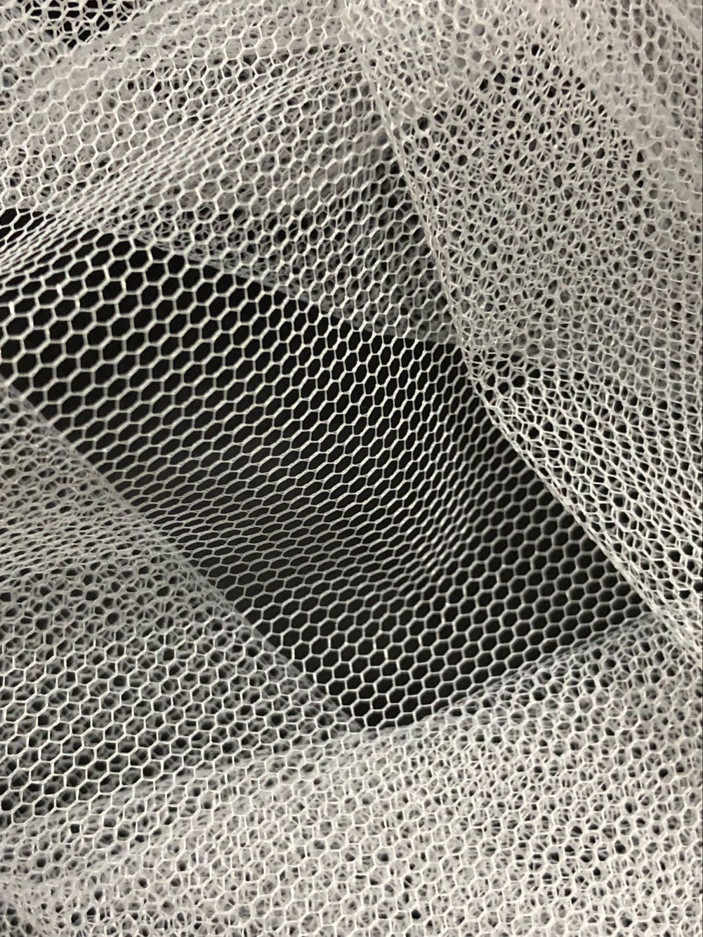 40D base cloth polyester mosquito net hexagonal mesh clothing lining composite mesh children's clothing skirt mesh cloth GY174