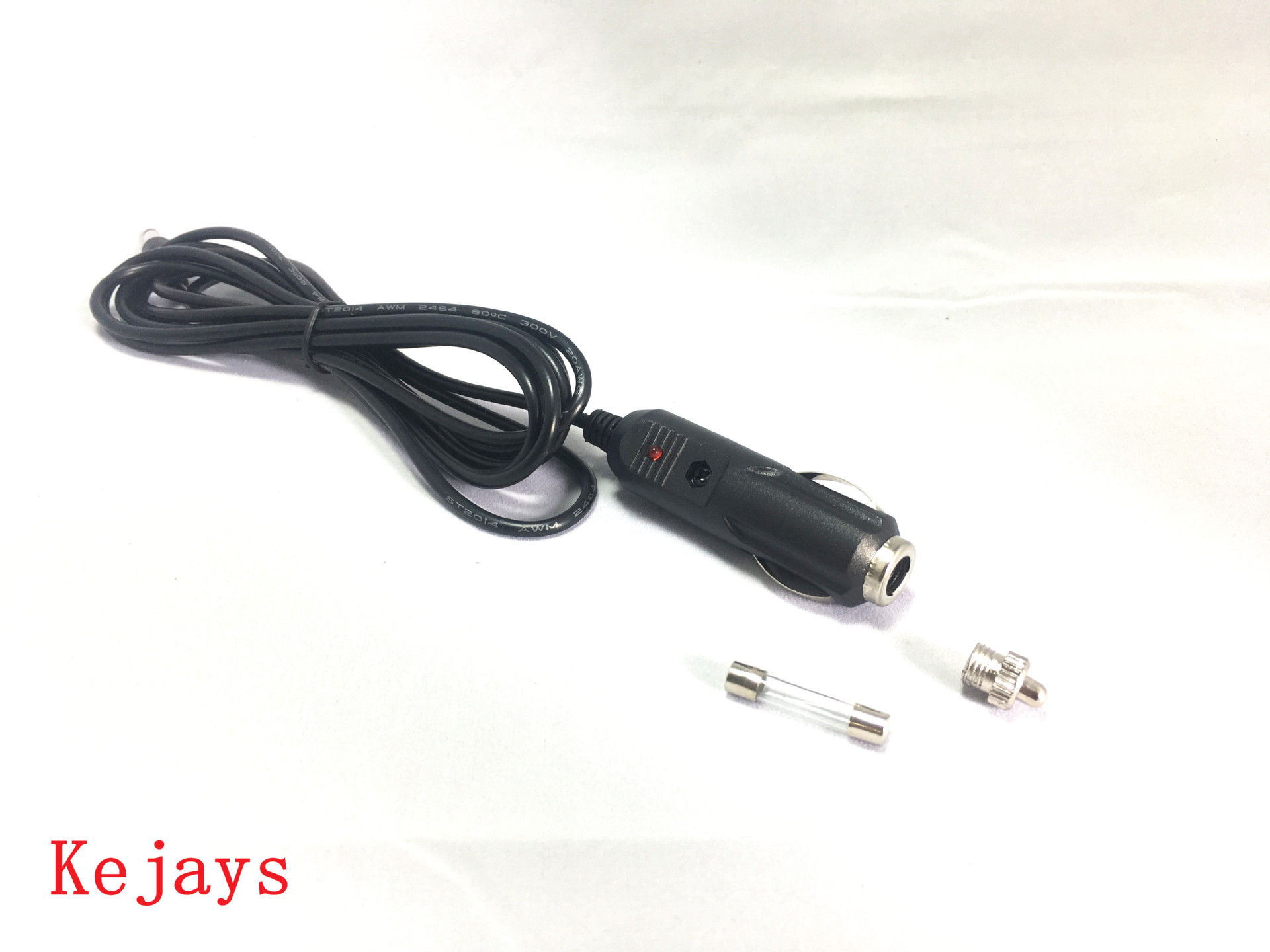 Cigarette lighter 12v24v cigarette lighter DC plug 55*21mm output car charger DC power cord 3 meters long 3-5A