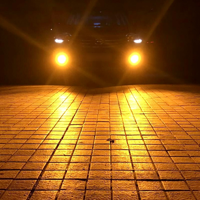 X5 factory direct car LED front fog light highlight far and near yellow white light two-color led modified headlight h3H11H4