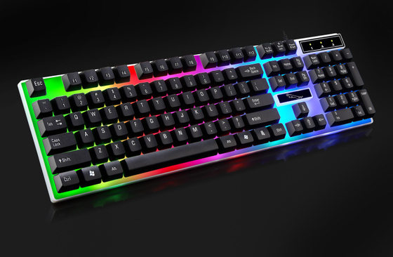 Cross-border keyboard chasing light leopard G21 wired usb game mechanical feel colorful luminous laptop keyboard KB