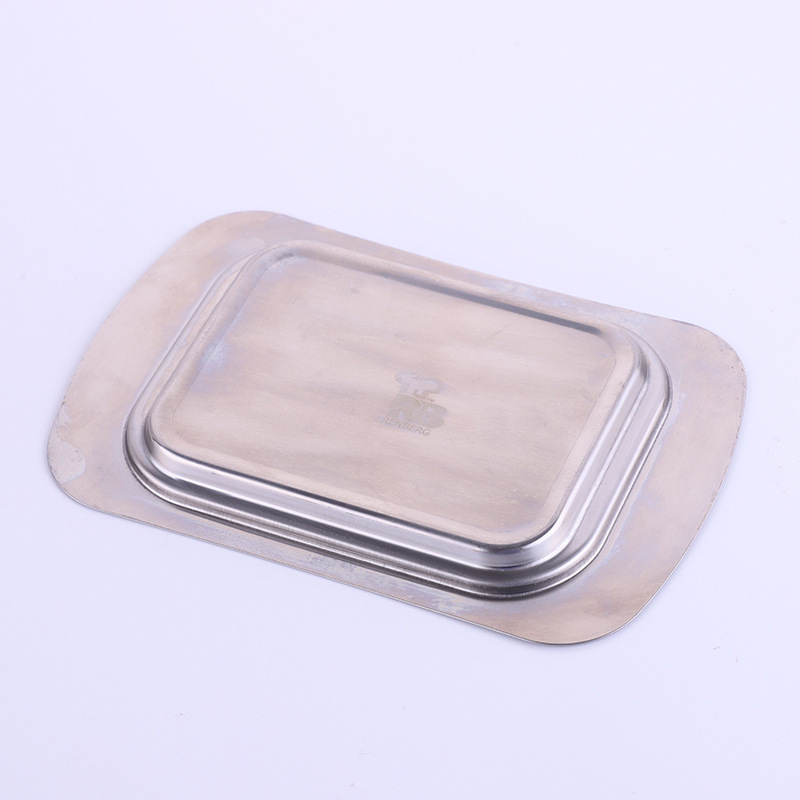 Cross-border special stainless steel Butter Box restaurant Butter Box butter dish snack plate cheese box crisper insulation plate