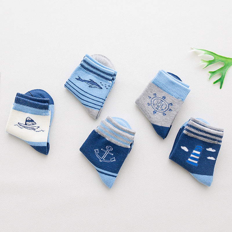 New children's socks cotton thick autumn and winter socks explosion cartoon jacquard breathable cute children's socks factory wholesale