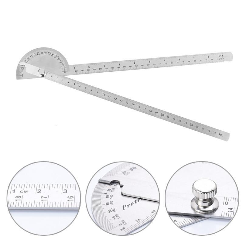 Angle ruler hand measuring ruler 180 steel angle simple protractor double arm protractor 250mm