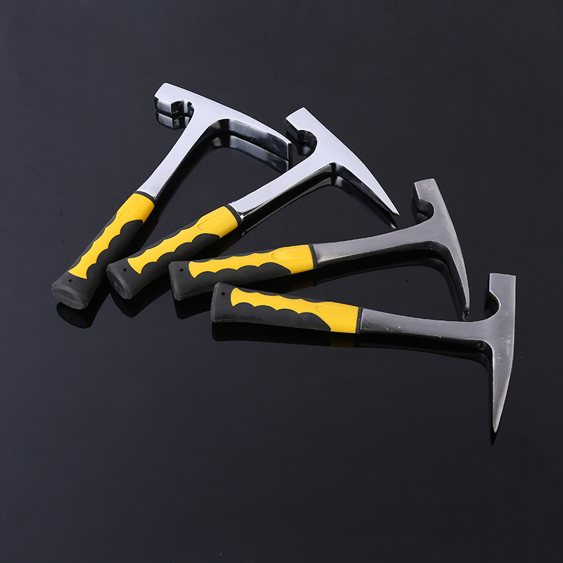 Factory Direct fiber handle geological hammer pointed high carbon steel hammer non-slip portable construction site hammer wholesale