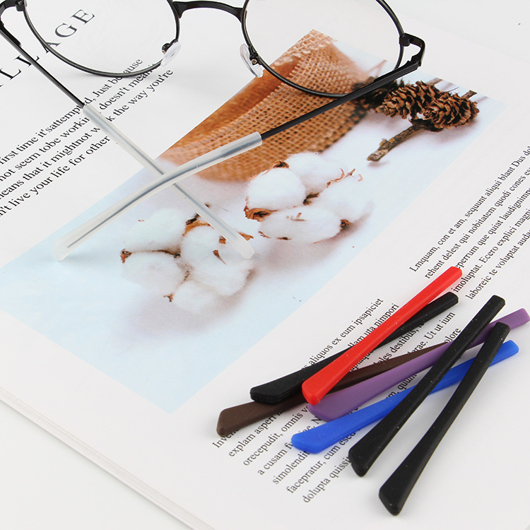 Flat-mouth Silicone Foot Cover Glasses Anti-slip Cover Soft Eye Accessories Sunglasses Men and Women Proximity Mirror Frame Leg Cover