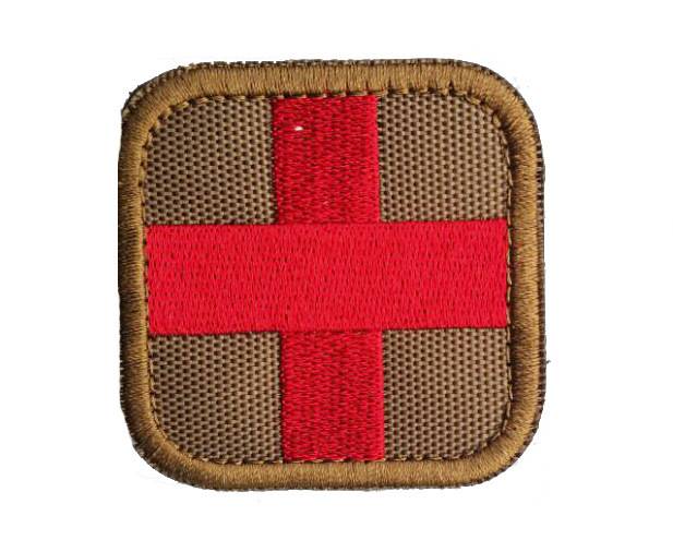 Haike Outdoor Rescue Bag Sticker Cross Tactical Medical Badge Emergency Rescue Backpack Stamp Embroidered Velcro Stamp