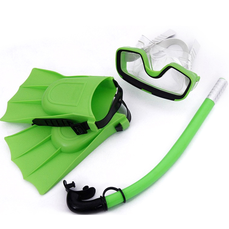 Dry breathing tube children's diving goggles snorkeling three treasures set swimming goggles swimming glasses breathing tube flippers