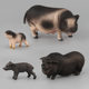 Simulation animal model toy pig doll ornaments plastic animal toy model sand table model scene
