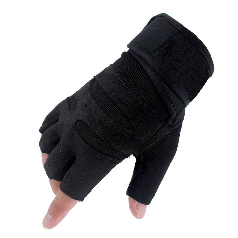 Halbfingerhandschuhe, eine Generation verschleißfester, atmungsaktiver Handgelenkshandschuhe für Herren und Damen, rutschfeste Reithanteln_voghion.com