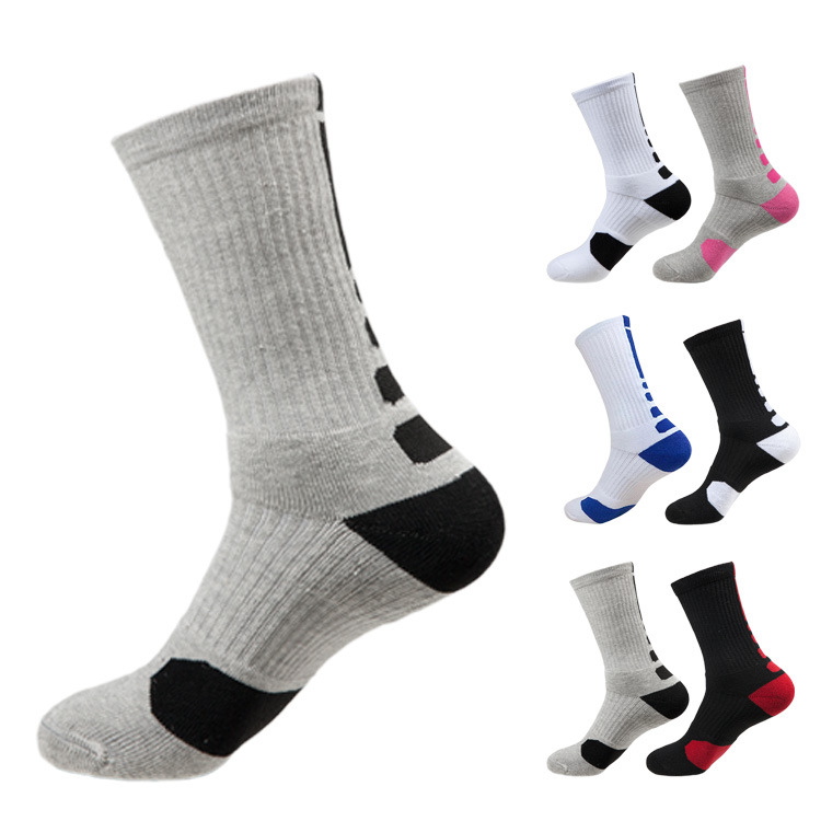 Professional Basketball Socks Men's Short Medium Long Thickened Towel Bottom Elite Socks Outdoor Running Men's Sweat Absorbing Sports Socks