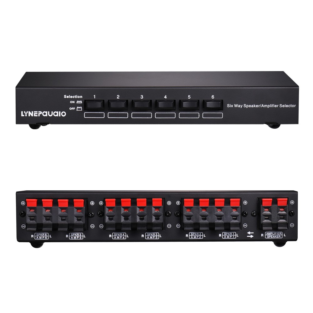 Pinduoduo professional six-way stereo speaker/amplifier comparator bidirectional selection switch switcher