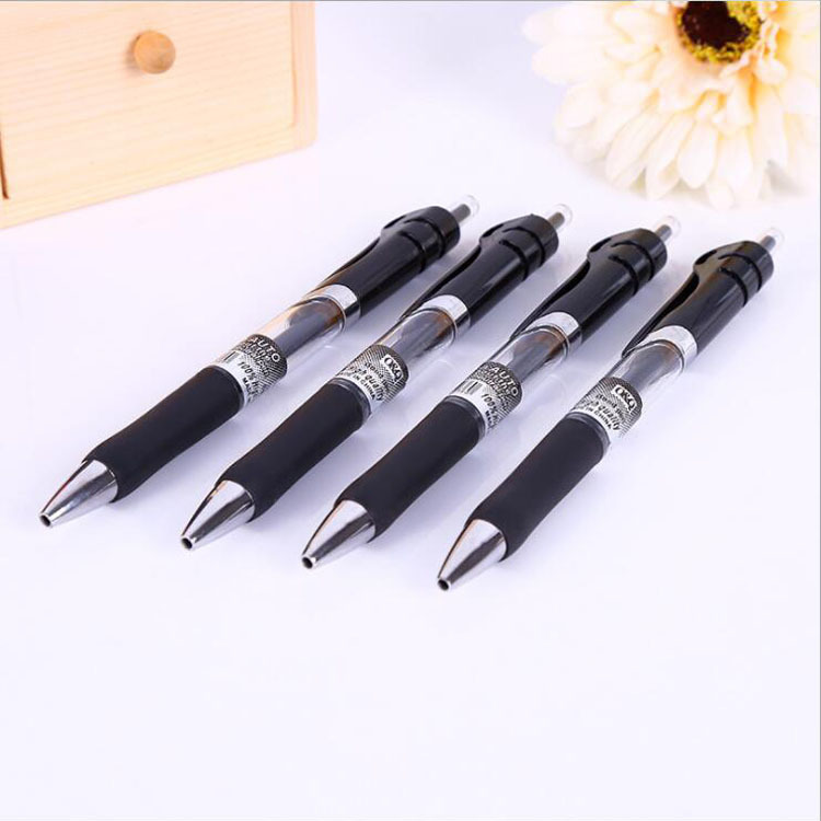 Office stationery press pen large capacity carbon bullet press gel pen 0.5 water pen wholesale signature pen