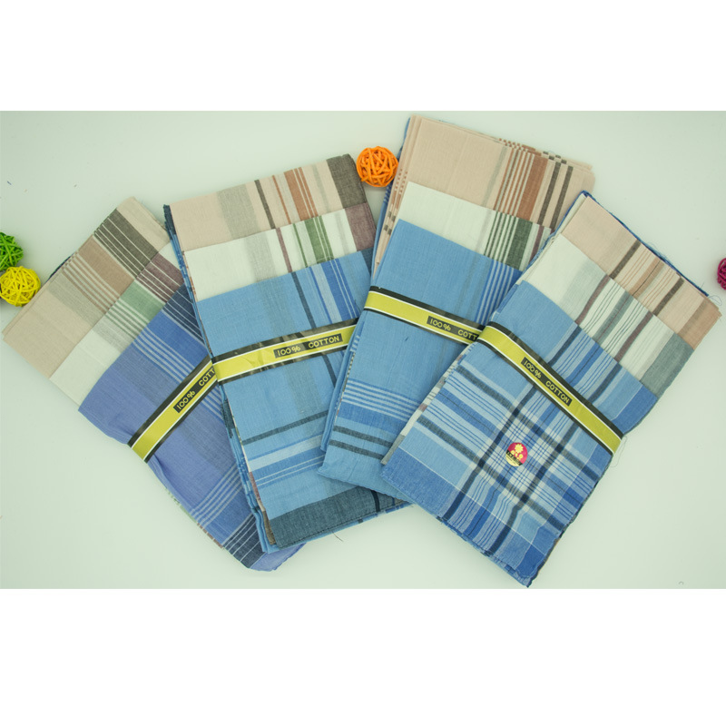 Factory wholesale vintage old-fashioned handkerchief handkerchief cotton towel men's cotton towel sweat-absorbent square towel