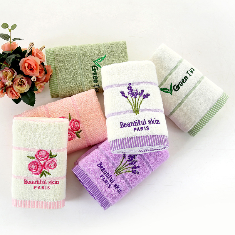 Factory wholesale embroidered towel embroidered logo gift towel set soft absorbent fragrance towel