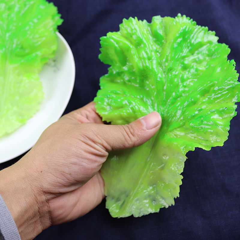 Artificial lettuce leaf vegetable fake vegetable leaf cabbage leaf plastic vegetable leaf green vegetable leaf plastic leaf lettuce leaf decoration