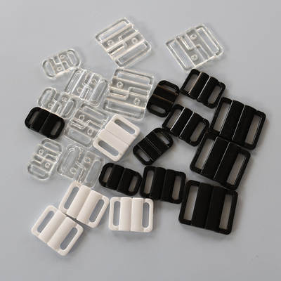 Spot supply plastic buckle buckle 1-2.5cm swimsuit underwear transparent plastic buckle bra adjustment buckle