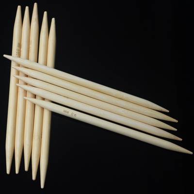 Supply of Export Sweater Needles, Double-pointed Bleached Bamboo Needles, 15 Pairs, a Set of 20CM, 5 Pieces in a Package