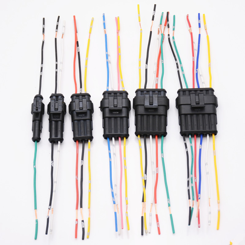 Car waterproof connector connector 2P3P4P5P6P wire docking terminal wiring harness 6 wire docking plug