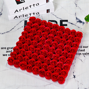 Rose soap flower head three layers without base rose soap flower eternal flower simulation rose soap flower wholesale