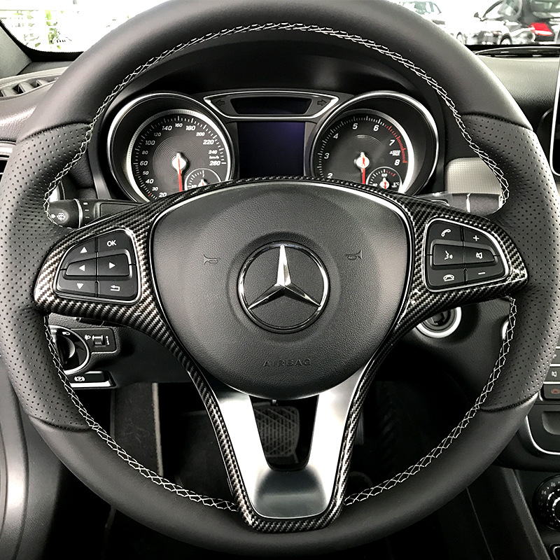 Suitable for Mercedes-Benz A B C E GLA GLC CLA GLE GLS class steering wheel trim frame trim modification