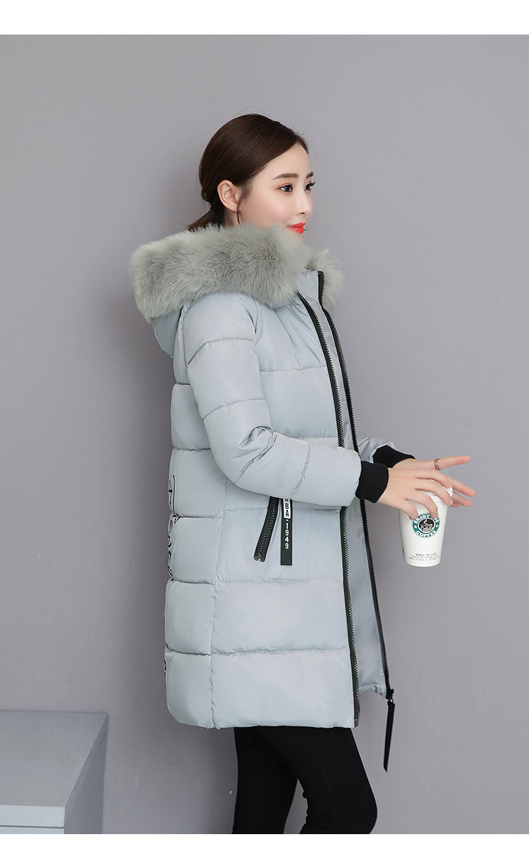 2023 Cotton-padded Jacket Women's Long Slim Fit Slimming Cotton-padded Jacket Coat Large Size Wool Collar Thickened Large Size Cotton-padded Jacket Ti_voghion.com