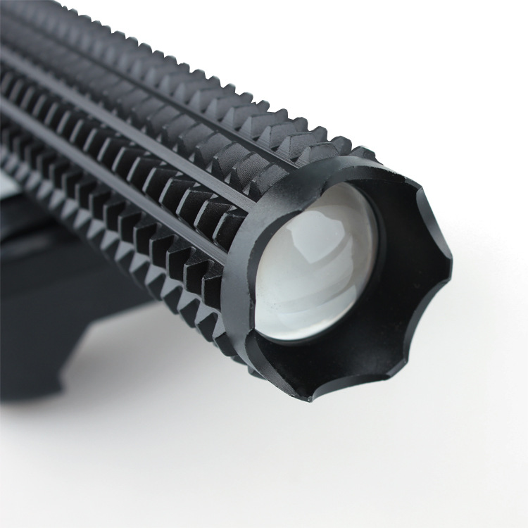 Wholesale retractable Mace flashlight waterproof strong light multi-functional tactical lengthened security self-defense stick flashlight