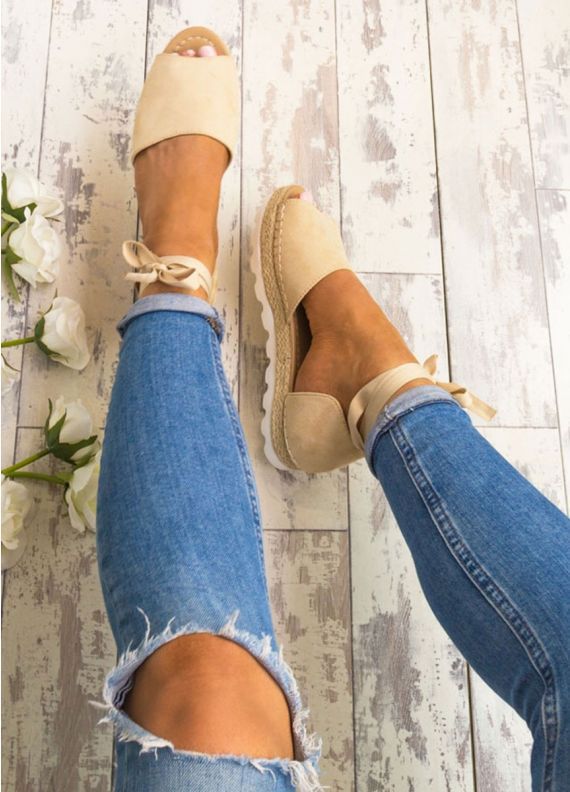 wish Amazon Foreign Trade Foot Ring Strap Large Size European and American Women Flat Heeled Thick Sole Hemp Rope Breathable Sandals