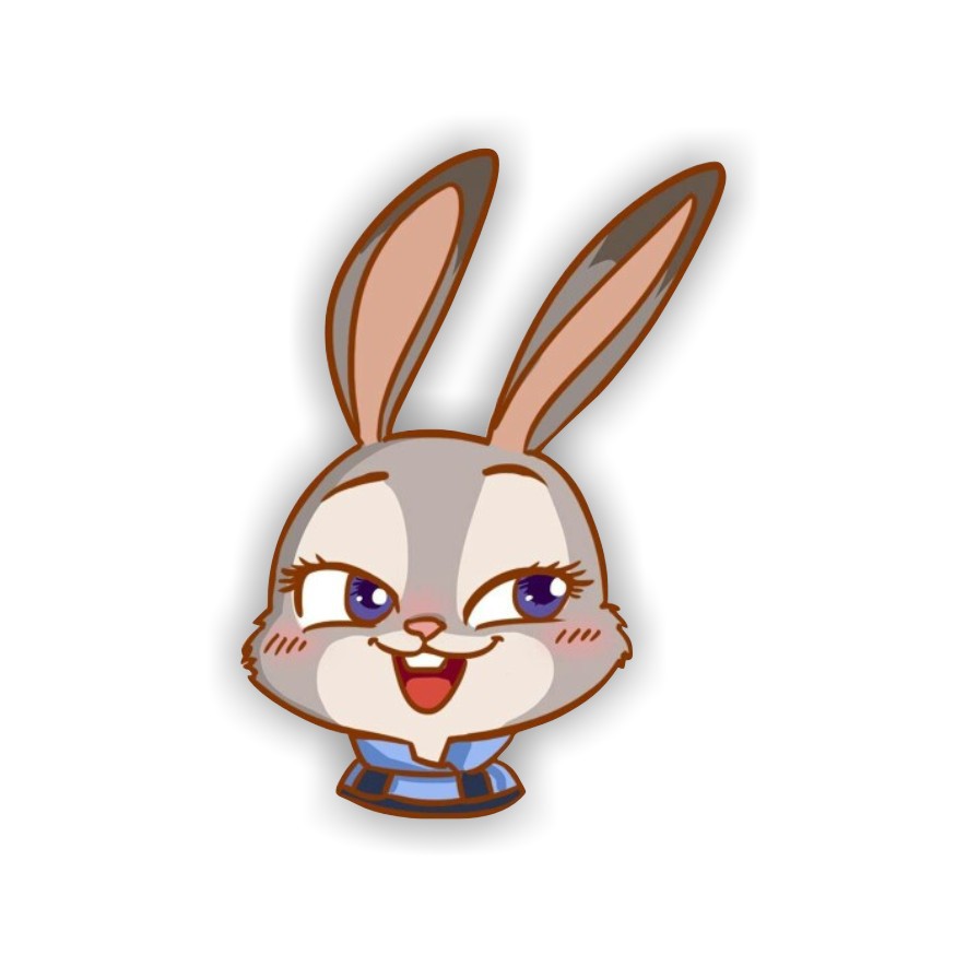 Japanese and Korean Style ins Cartoon Cute Acrylic Brooch Zootopia Judinik Badge Small Fresh Corsage