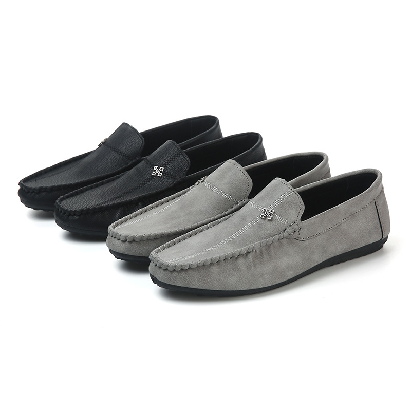 Men's bean shoes soft soft soles youth everything with lazy shoes loafers_voghion.com