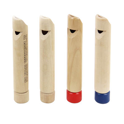 Cheer classic children's wooden round whistle musical instrument wooden color short flute children's fun toys hot sale