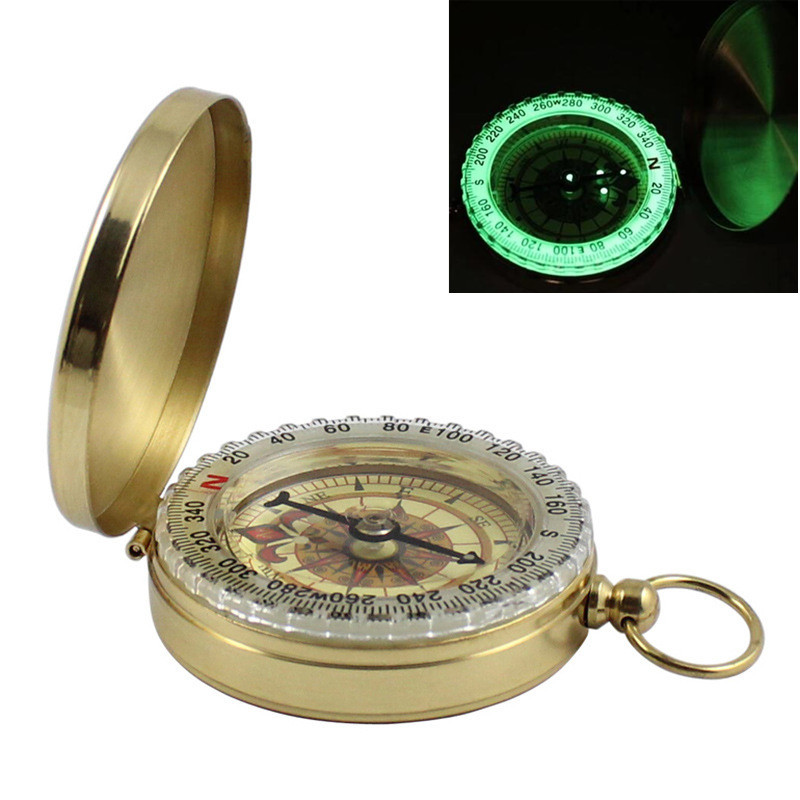 Outdoor G50 pure copper flip directional multifunctional compass north needle pocket watch map luminous gold-plated compass