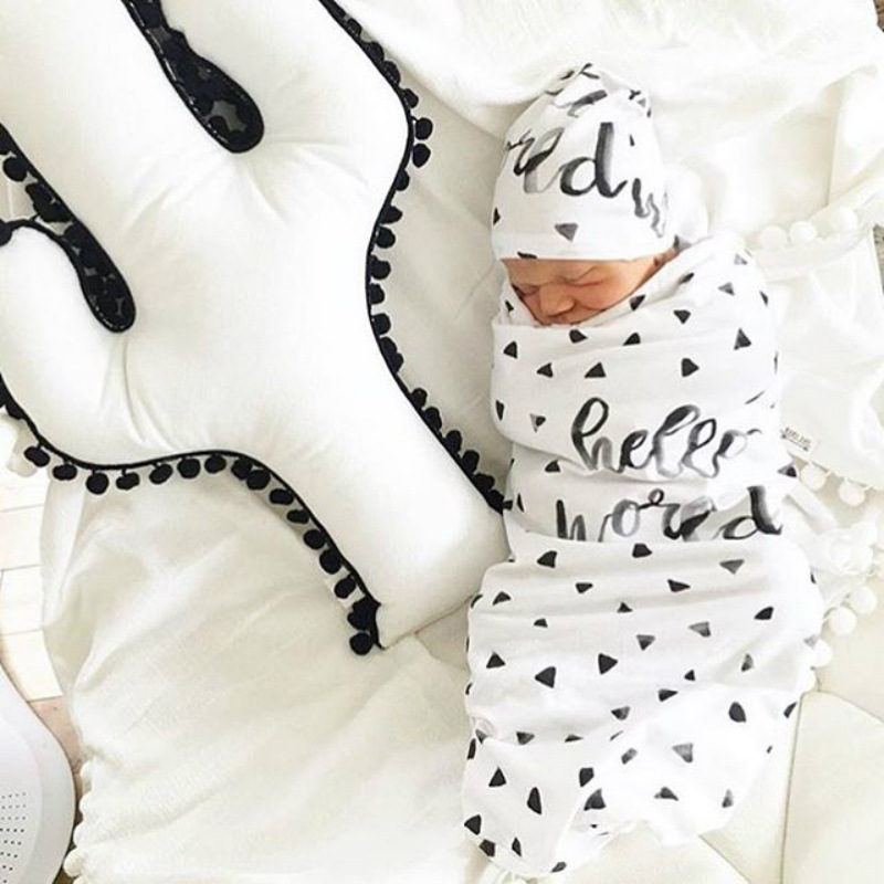 Cross-border Baby Sleeping Bag Hair Band Hat Set Cocoon-type Anti-startling Baby Sleeping Bag Neonatal Anti-kicking Sleeping Bag
