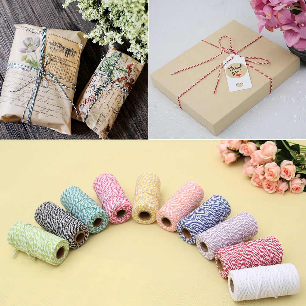 2mm two-color cotton rope, two-color plied thread decoration, zongzi-wrapped cotton thread, handmade DIY colorful cotton rope