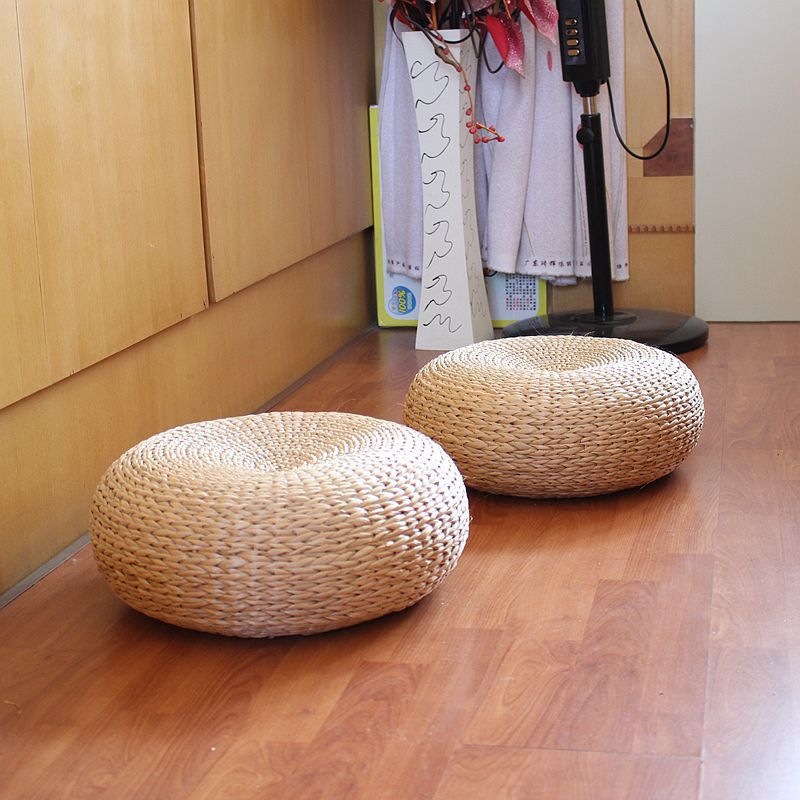 草編み蒲団草編み厚手の座りの日本式の土砂崩れのヨガの座布団のスチールフレームの座りの浮きの窓の座布団の足の腰掛け|undefined