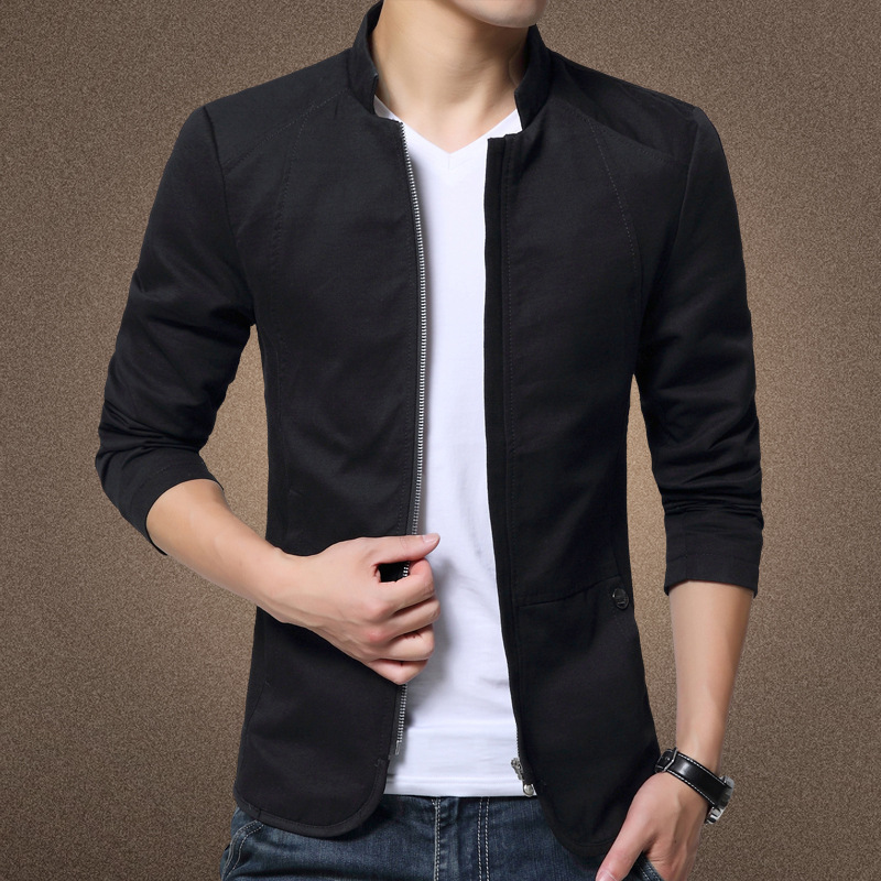 Men's casual washed jacket men's 2018 Spring and Autumn New Korean style slim-fit handsome cotton outer clothes men's fashion