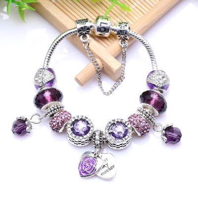 2023 Taobao explosions drop oil Double Love bracelet distinguished Mother's Day gift bracelet European and American style spot