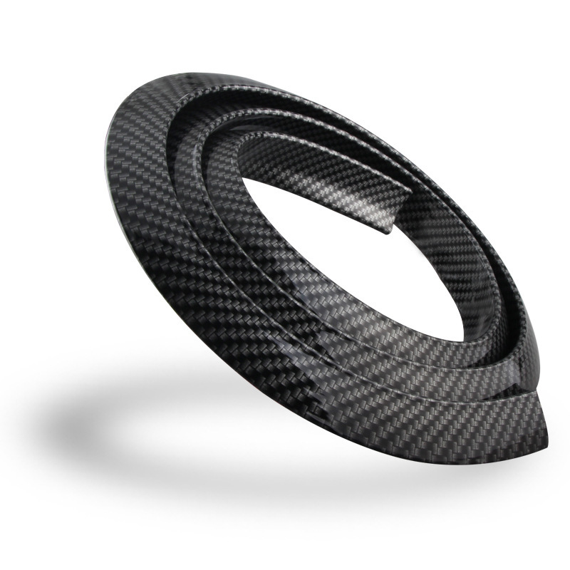 Automobile Universal triangular carbon fiber pattern rubber wheel eyebrow/wheel eyebrow decoration strip/wheel anti-collision strip mud guard wheel arc rubber strip