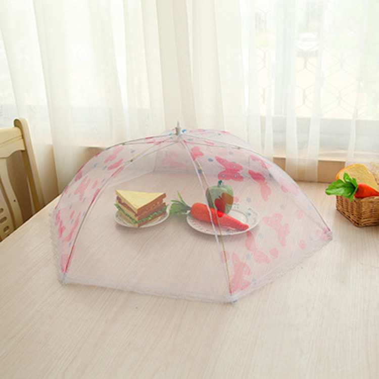 Factory direct supply anti-fly table cover lace round folding dish cover folding food cover meal cover