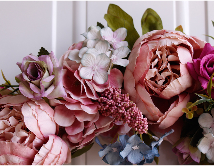 Simulation wreath door ornaments wall ornaments peony wreath AliExpress Amazon source wedding photography