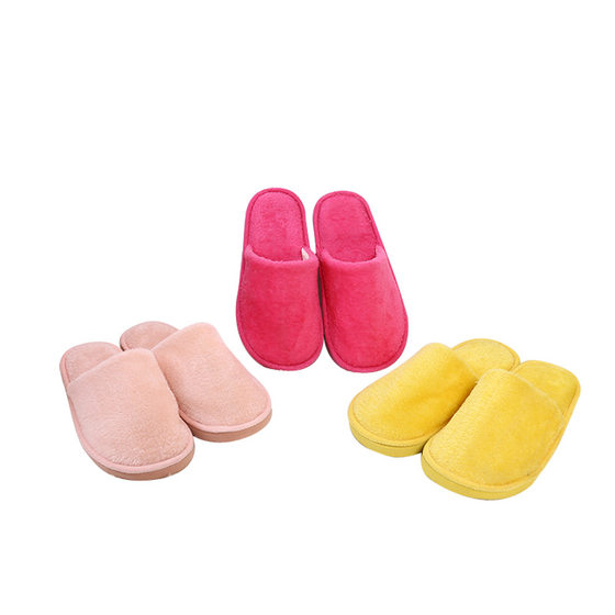 New plush indoor home autumn and winter wooden floor warm EVA moon cotton slippers Cixi