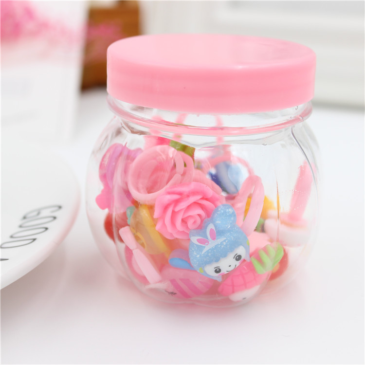 Children's jewelry ring creative pumpkin resin variety of mixed girl princess accessories gift box a generation of hair